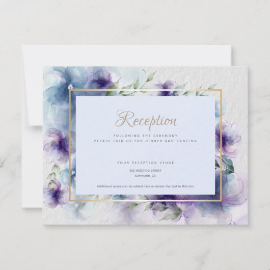 Ontvangst 2 | Doorschijnende Waterverf Save The Date (Voorkant)