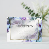 ONTVANGST | Abstract Waterverf Inkt Teal Indigo Kaart (Staand voorkant)