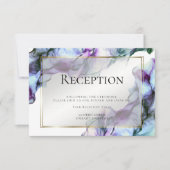 ONTVANGST | Abstracte Waterverf Ink Blauwgroen Ind Kaart (Voorkant)