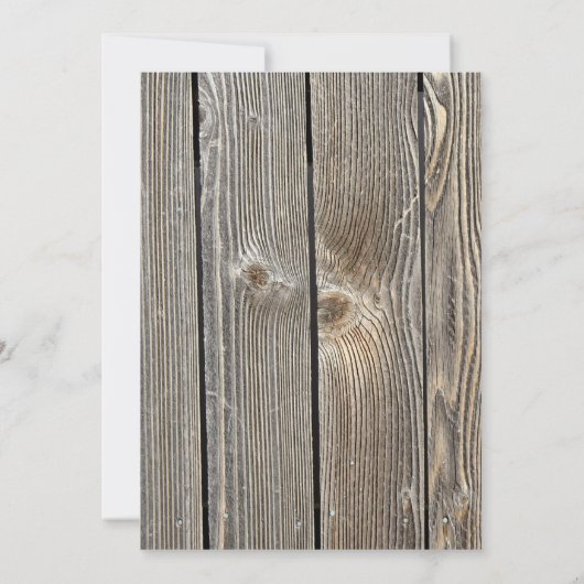 Ontvangst alleen Rustic Daisy Wedding Invitations Kaart (Achterkant)