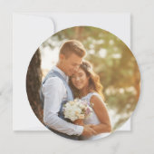 Ontvangst Alleen Rustische Trouwfoto Houten Gesned Kaart (Achterkant)