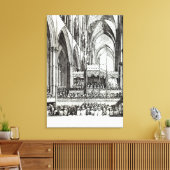 Ontvangst bij de herdenking van de Handel Canvas Afdruk (Insitu (Woonkamer))