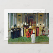 Ontvangst bij de rechtbank van de Sultan Selim III Briefkaart (Voorkant / Achterkant)