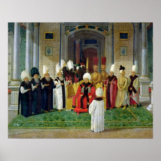 Ontvangst bij de rechtbank van de Sultan Selim III Poster (Voorkant)