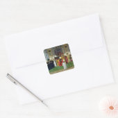 Ontvangst bij de rechtbank van de Sultan Selim III Vierkante Sticker (Envelop)