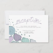ONTVANGST | Casual Seashells Lila en Dusty Blue Kaart (Voorkant)