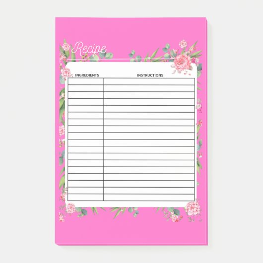 ONTVANGST, COOKING, CHEF, POST-IT® NOTES (Voorkant)