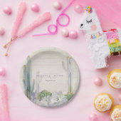 Ontvangst Decoratie Woestijn Cactus en Succulenten Papieren Bordje (Feest)