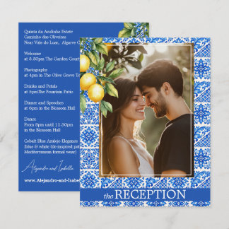 💙🍋ONTVANGST details Azul & Limone Romance Informatiekaartje