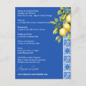💙🍋ONTVANGST details Azul & Limone Romance Informatiekaartje (Achterkant)