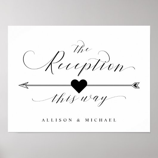 Ontvangst Deze Kant Elegant Script Directioneel Bo Poster (Voorkant)