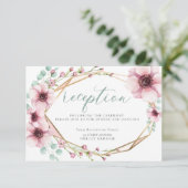 ONTVANGST | Frisse lente bloemen en bladeren Kaart (Staand voorkant)