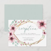 ONTVANGST | Frisse lente bloemen en bladeren Kaart (Voorkant / Achterkant)