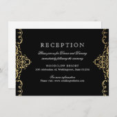 Ontvangst met een goudelegant oogstjaar kaart (Voorkant / Achterkant)