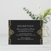 Ontvangst met een goudelegant oogstjaar kaart (Staand voorkant)