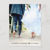 Ontvangst met foto's van 'En ze leefden nog lang e Uitnodiging Briefkaart (Voorkant)