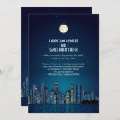 Ontvangst met uitzicht op de stadssilhouette kaart (Voorkant / Achterkant)