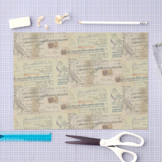  ontvangst met zegels tissuepapier (Craft)