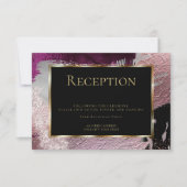 Ontvangst | Modern Faux Metallic Berry Strokes Kaart (Voorkant)