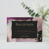 Ontvangst | Modern Faux Metallic Berry Strokes Kaart (Staand voorkant)