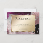 Ontvangst| Modern Faux Metallic Gold Berry Strokes Kaart (Voorkant)