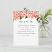 Ontvangst MODERN Wide Stripe Hydrangea Informatiekaartje (Staand voorkant)