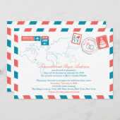 Ontvangst na het huwelijk per Florida luchtpost Kaart (Voorkant / Achterkant)