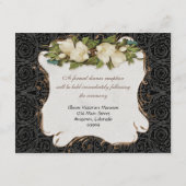 Ontvangst nodigt  Peacock en Magnolia Swirl uit Informatiekaartje (Achterkant)