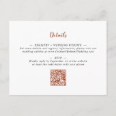 Ontvangst op de avond van de bruiloft in de herfst briefkaart (Achterkant)