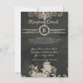 Ontvangst Parijs Chalkboard Monogram Typografie Kaart (Voorkant)