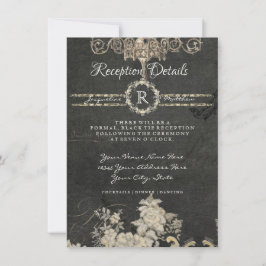 Ontvangst Parijs Chalkboard Monogram Typografie Kaart