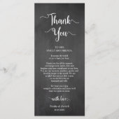 Ontvangst Plaats Instelling Dank je, schoolbord ka Programmakaart (Voorkant)