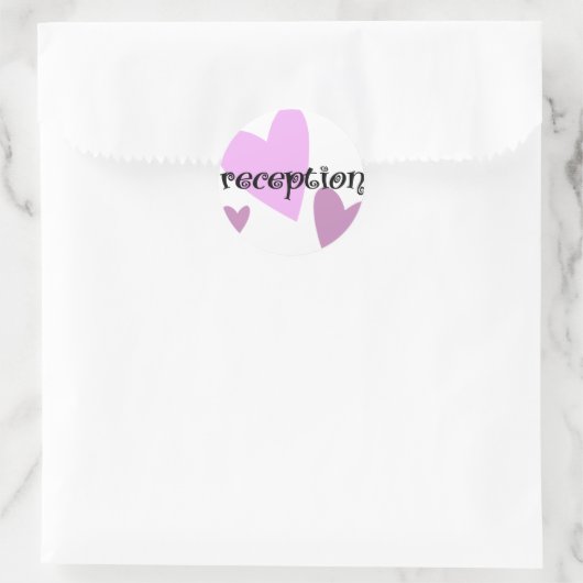 Ontvangst Ronde Sticker (Tas)