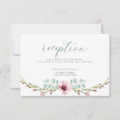 ONTVANGST | Roze Anemoon Bloemen en Foliage Kaart (Voorkant)