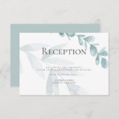 ONTVANGST | Stamblauwe Waterverf Eucalyptus Kaart (Voorkant / Achterkant)