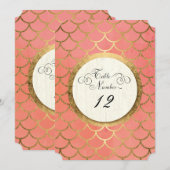 Ontvangst Tafel Nummers Nep Goud Art Deco Bruiloft Kaart (Voorkant / Achterkant)