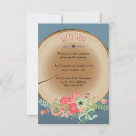 Ontvangst Uitnodiging met Boeket van Ruw Hout