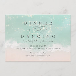 Ontvangst van abstracte mousserende oceaanstranden informatiekaartje