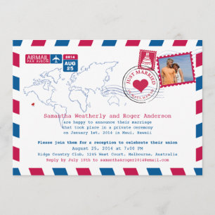 Ontvangst van Australische en Hawaii Air Mail Post Kaart