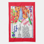 Ontvangst van blauwe bosbes theedoek (Verticaal)