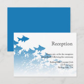Ontvangst van blauwe vis en koraalriet kaart (Voorkant / Achterkant)