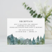 Ontvangst van bosbomen in rustieke bergen informatiekaartje (Staand voorkant)