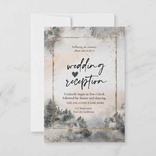 Ontvangst van bosboombossen kaart (Voorkant)