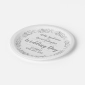 Ontvangst van bruid- en bruinweddenschappen papieren bordje (Gekanteld)