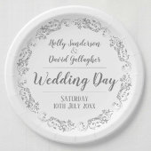 Ontvangst van bruid- en bruinweddenschappen papieren bordje