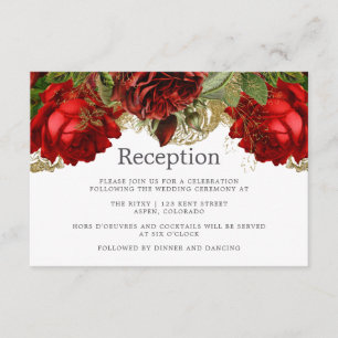 Ontvangst van bruidroodbruine en gouddurende wedde informatiekaartje