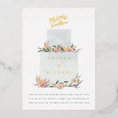 Ontvangst van bruiloft met bruiloft folie uitnodiging (Voorkant)