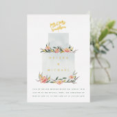 Ontvangst van bruiloft met bruiloft folie uitnodiging (Staand Voorkant)