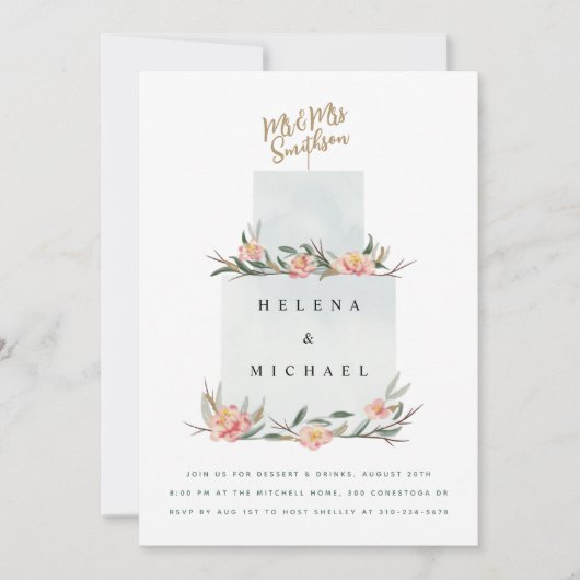 Ontvangst van bruiloft met bruiloft kaart (Voorkant)