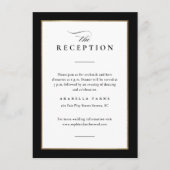 Ontvangst van bruistabels en gouden bruiloft informatiekaartje (Voorkant)